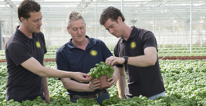 Piet Buysman met zoons Jeroen en Mark